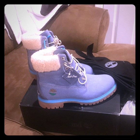 blue denim timberland boots